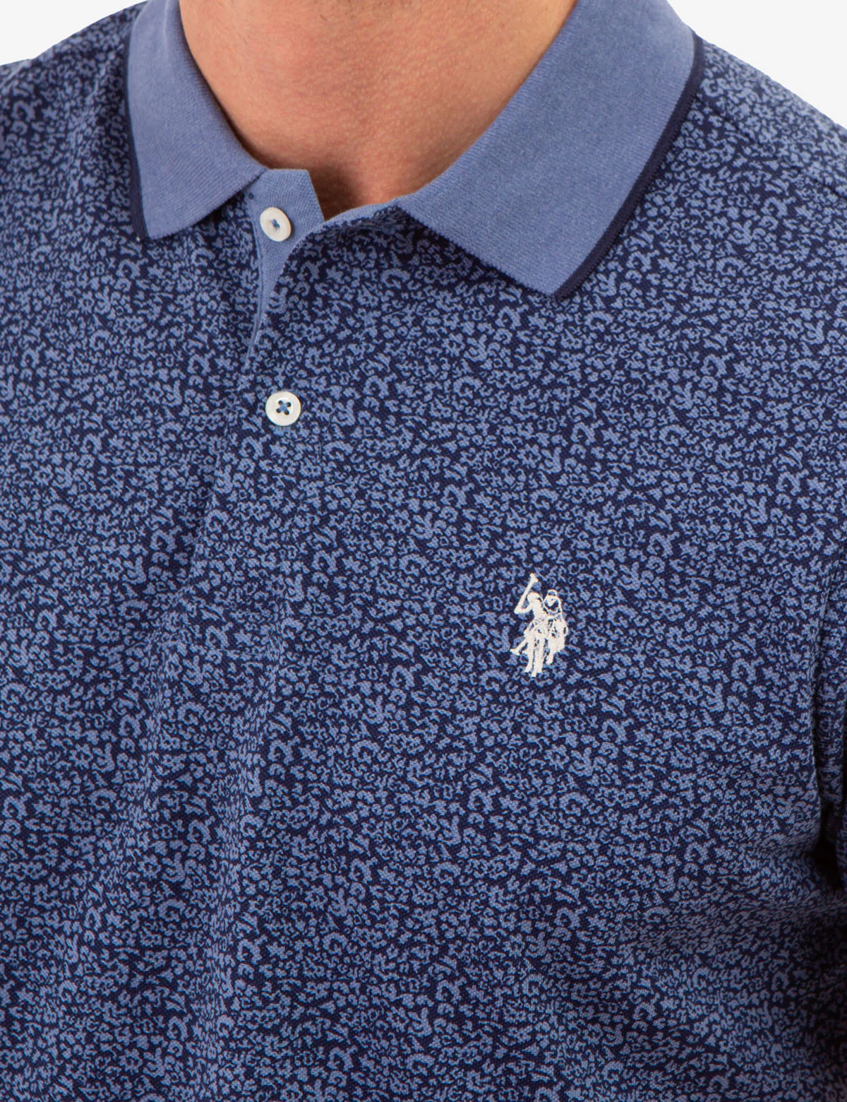 FLORAL PRINTED PIQUE POLO SHIRT - Image 2
