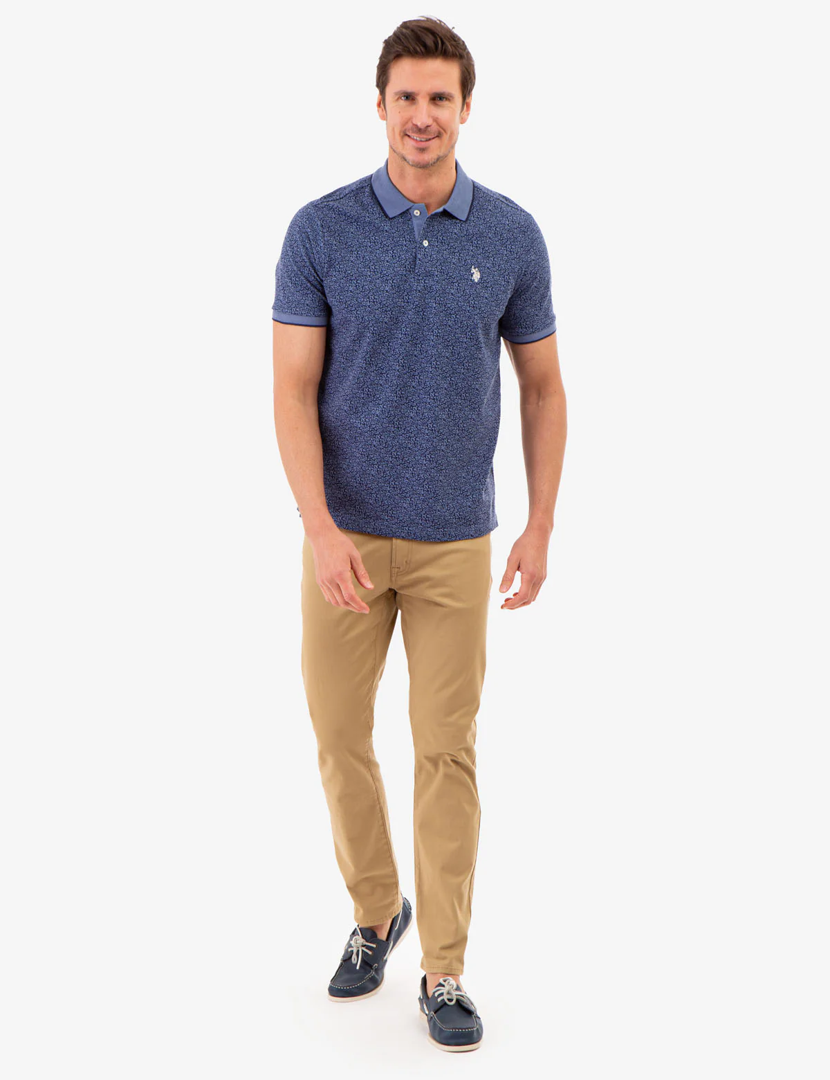 FLORAL PRINTED PIQUE POLO SHIRT - Image 3