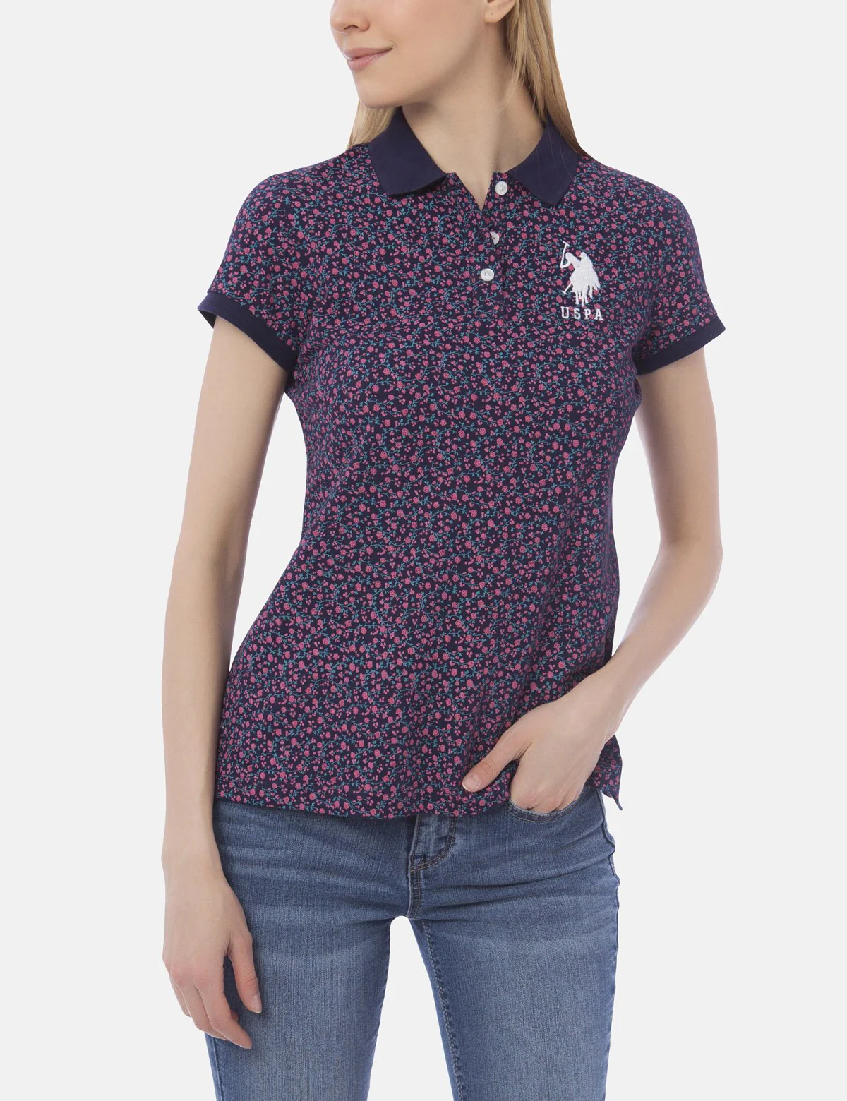 FLORAL PRINTED POLO SHIRT