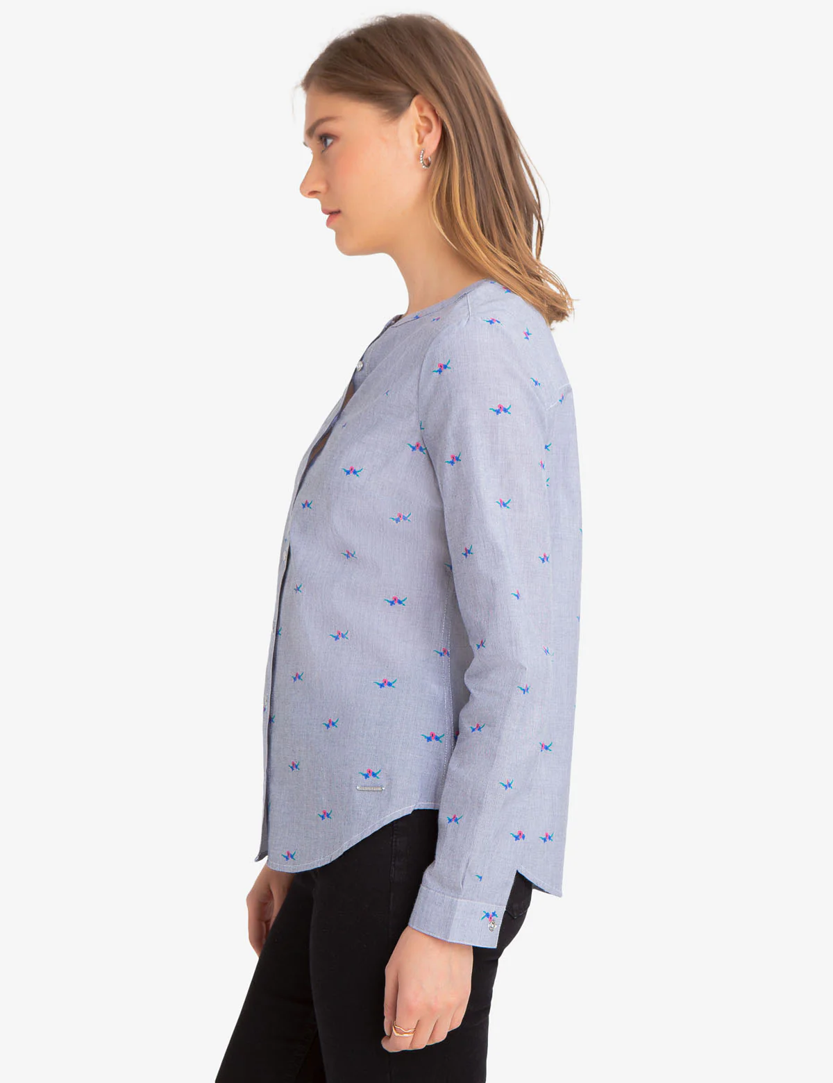 FLORAL STRIPED POPLIN SHIRT - Image 7