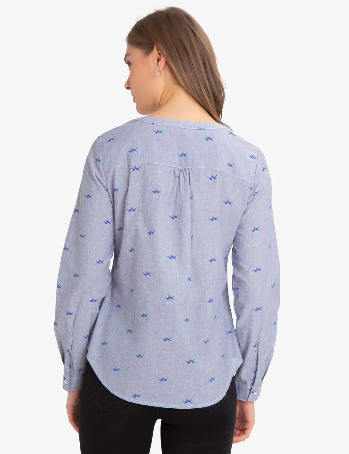 FLORAL STRIPED POPLIN SHIRT - Image 8