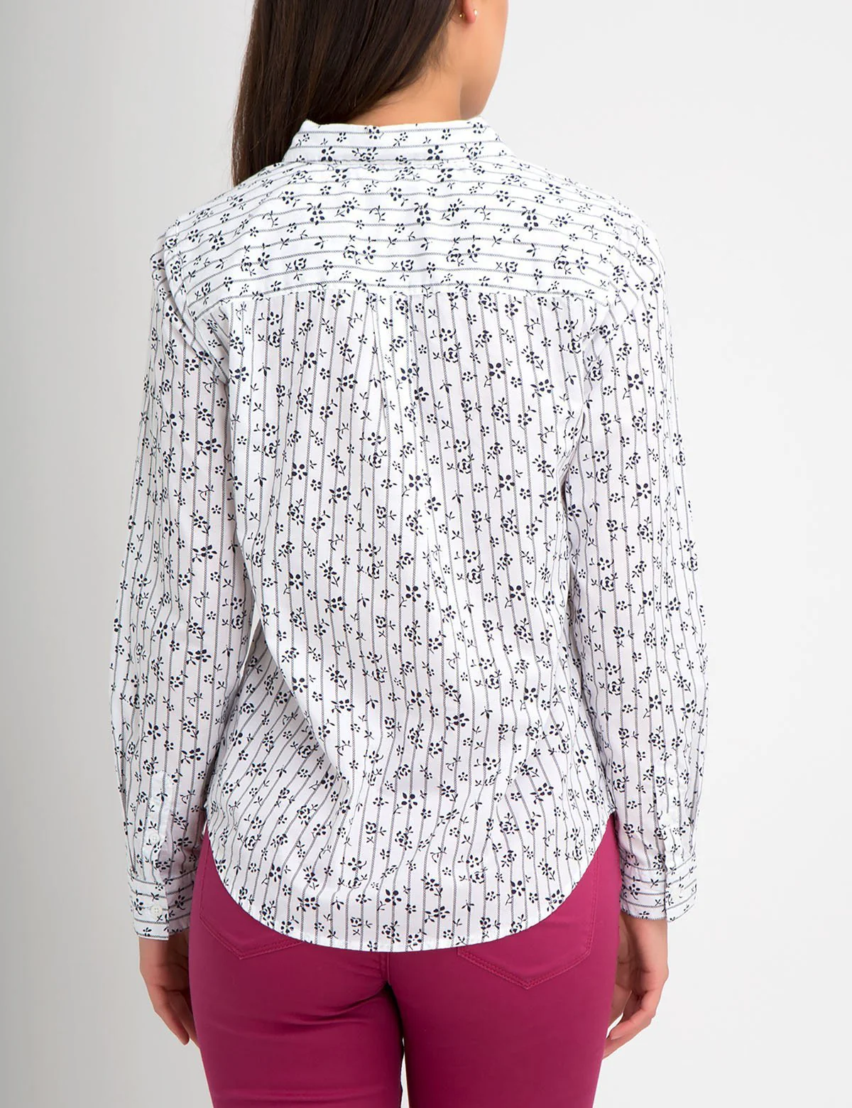 FLORAL STRIPED POPLIN SHIRT - Image 6