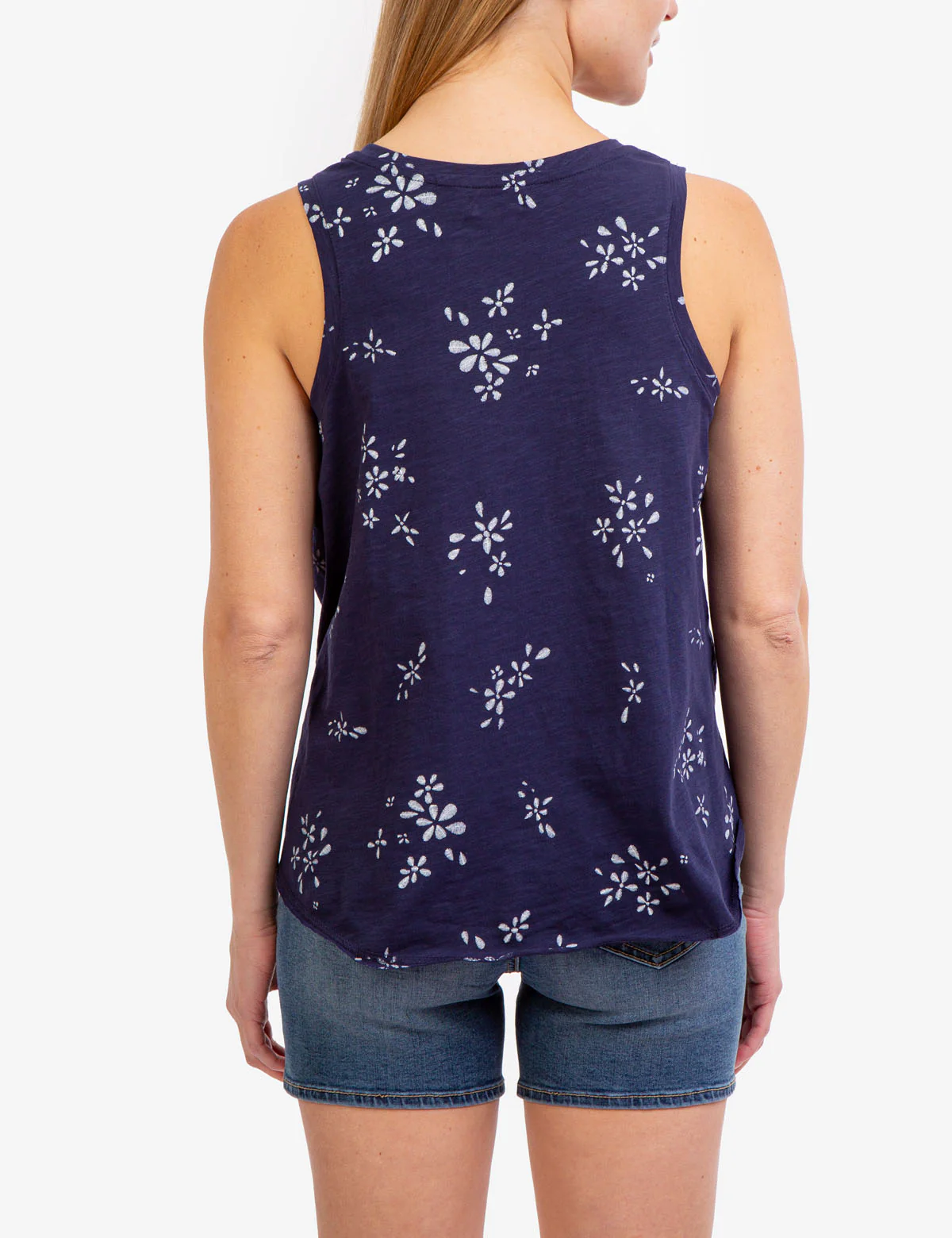 FLORAL V-NECK FRONT TIE TANK TOP - Image 14