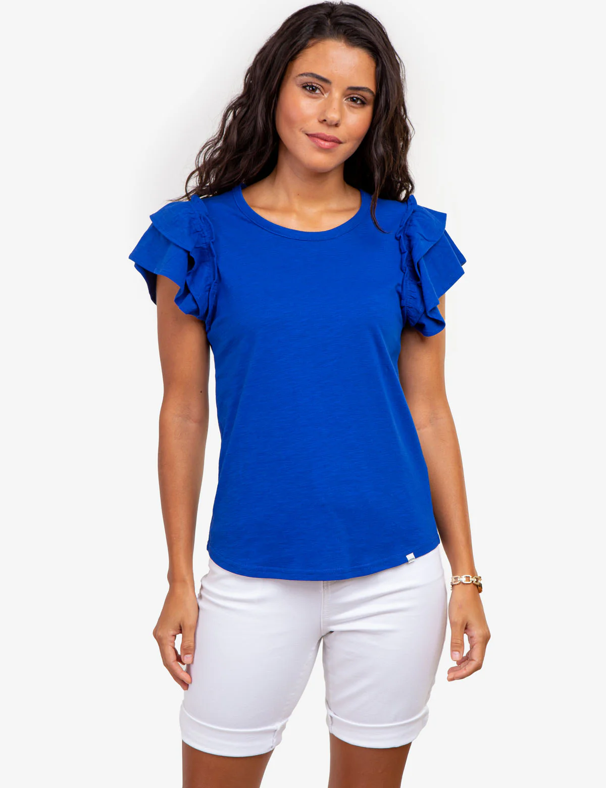 FLUTTER SLEEVE CREW NECK T-SHIRT - Image 10