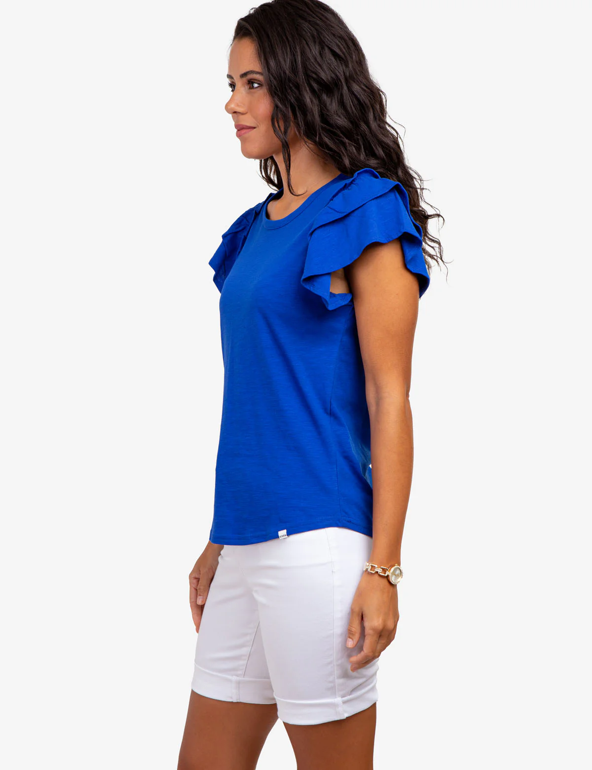 FLUTTER SLEEVE CREW NECK T-SHIRT - Image 11