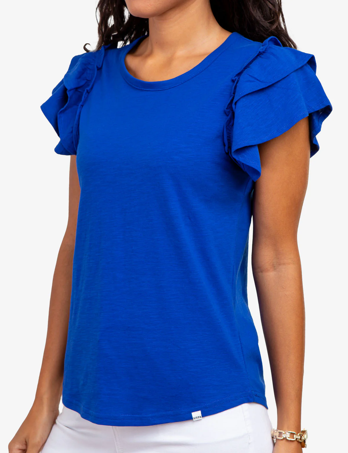 FLUTTER SLEEVE CREW NECK T-SHIRT - Image 13
