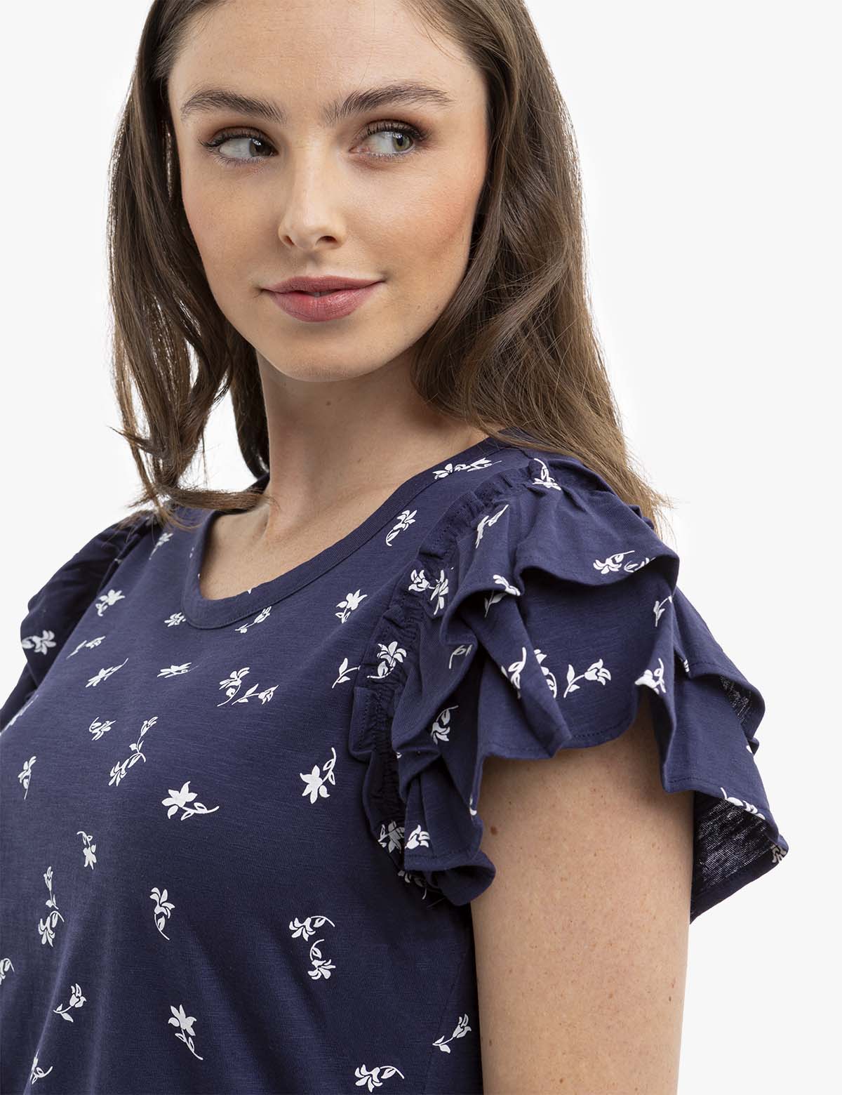 FLUTTER SLEEVE PRINTED T-SHIRT - Image 11