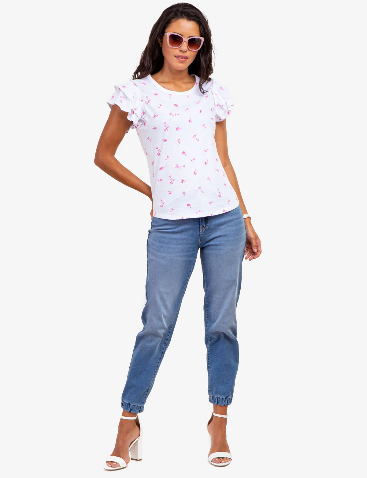 FLUTTER SLEEVE PRINTED T-SHIRT - Image 2