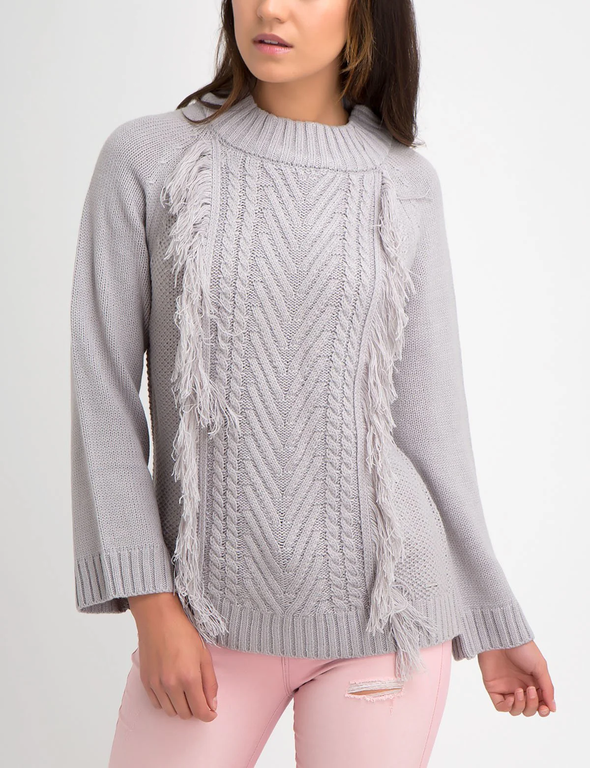 FRINGE MOCK NECK SWEATER - Image 10