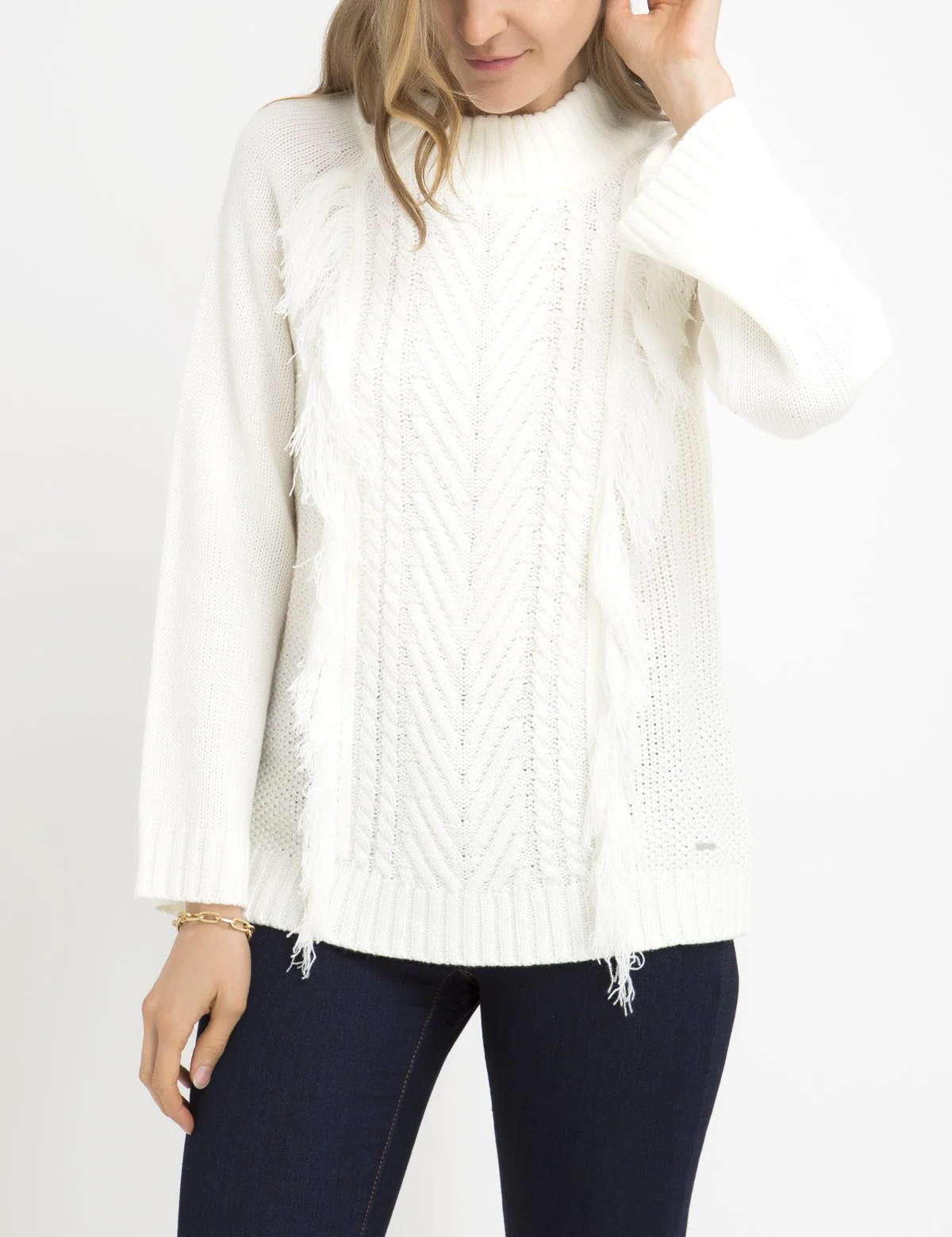 FRINGE MOCK NECK SWEATER - Image 6