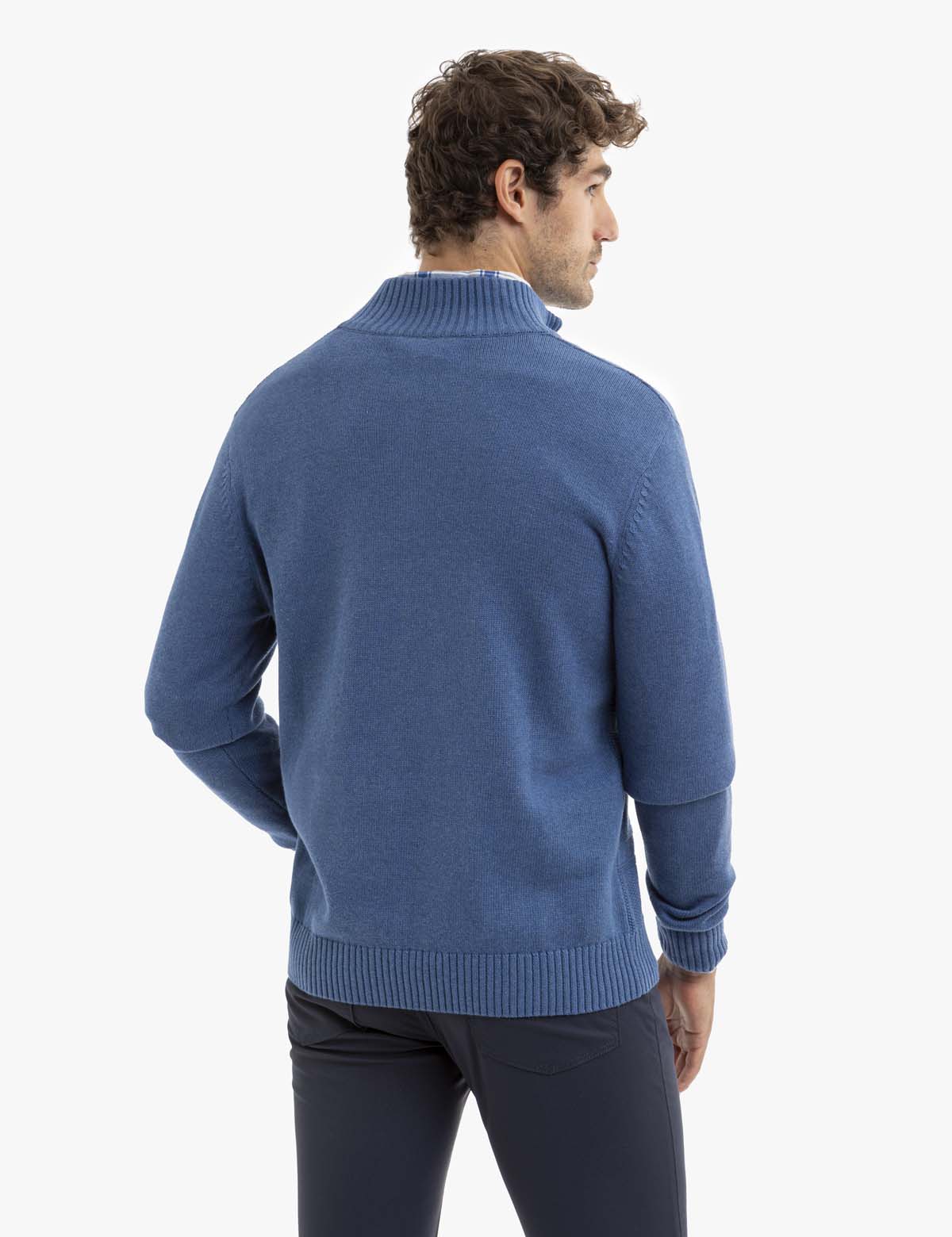 FRONT TEXTURED 1/4 ZIP SWEATER - Image 12