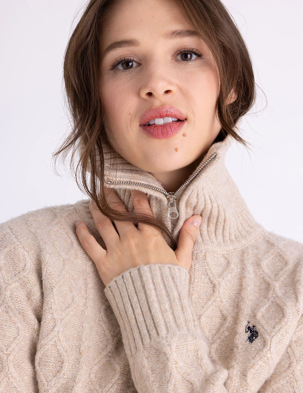 FULL ZIP CABLE SWEATER - Image 2