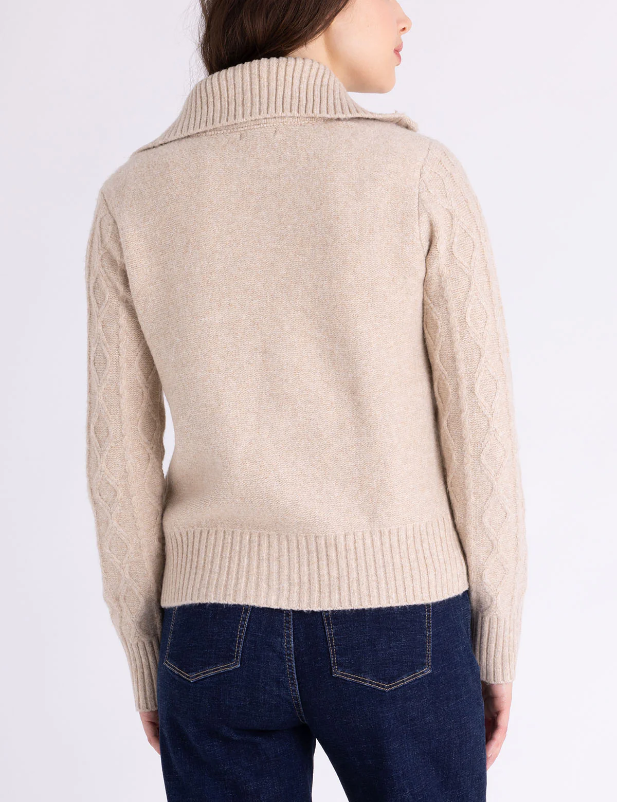 FULL ZIP CABLE SWEATER - Image 4
