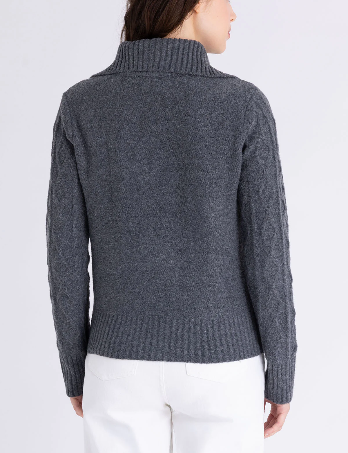 FULL ZIP CABLE SWEATER - Image 9