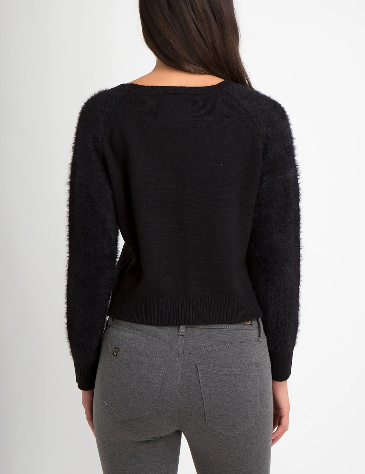 FUZZY MIXED STITCH SWEATER - Image 3