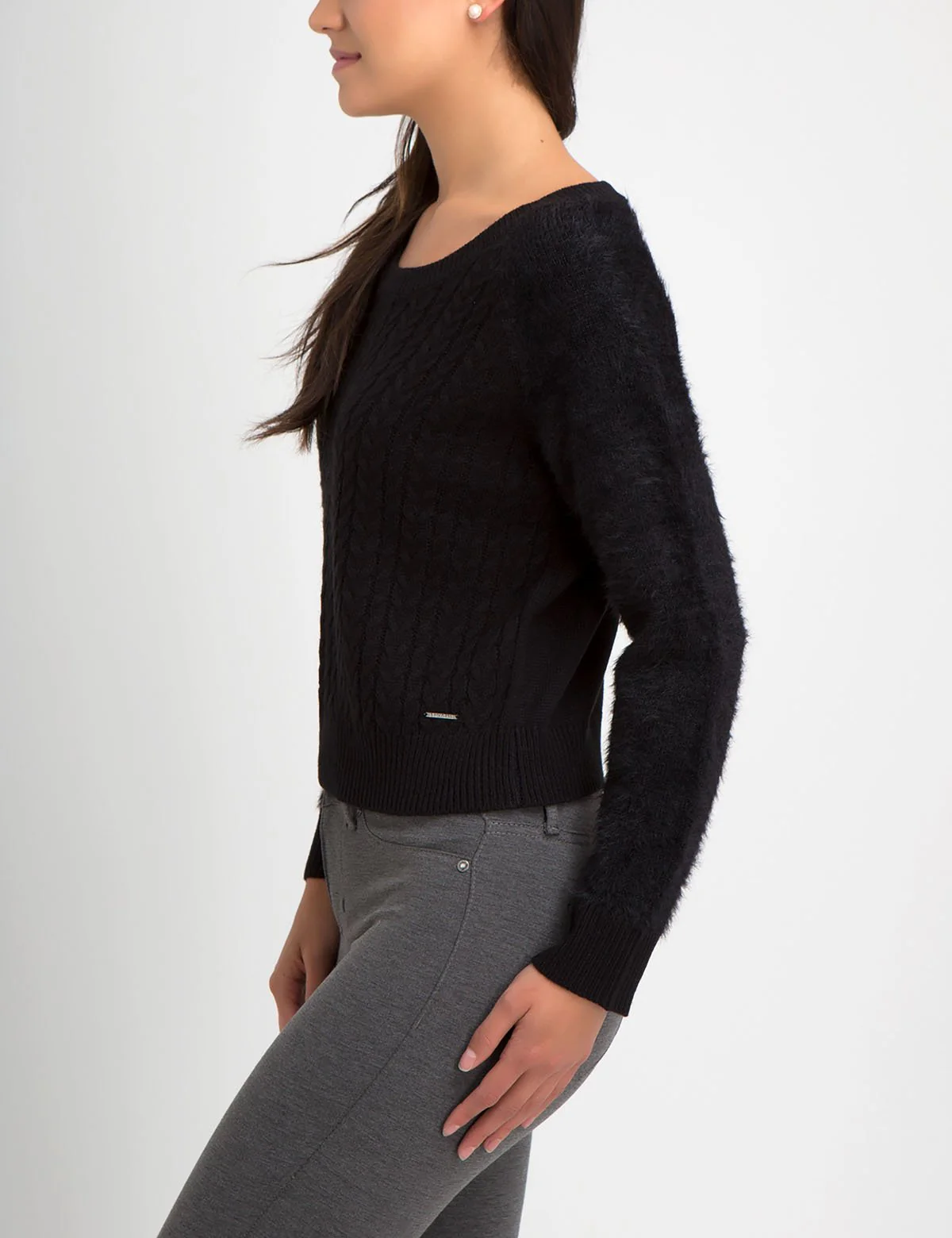 FUZZY MIXED STITCH SWEATER - Image 9