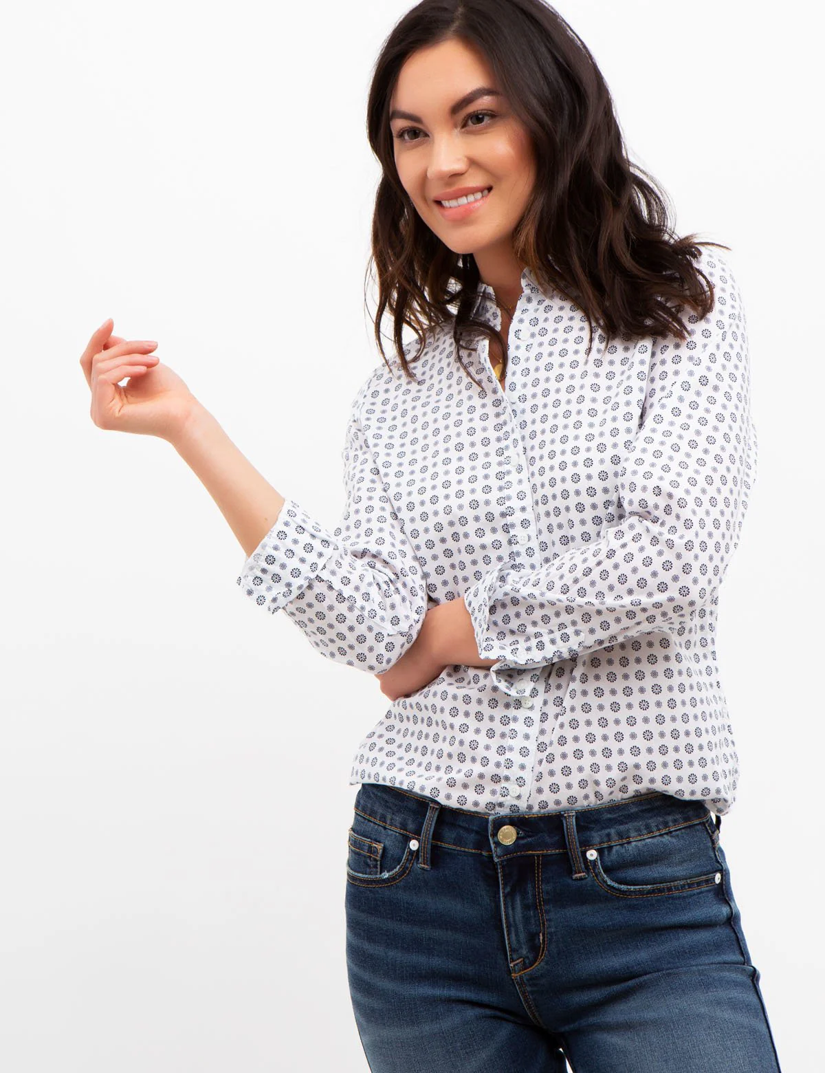 GEO FLORAL PRINTED TOP - Image 4