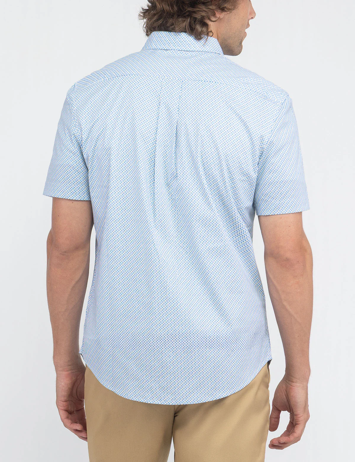 GEO PRINT SHORT SLEEVE POPLIN SHIRT - Image 3
