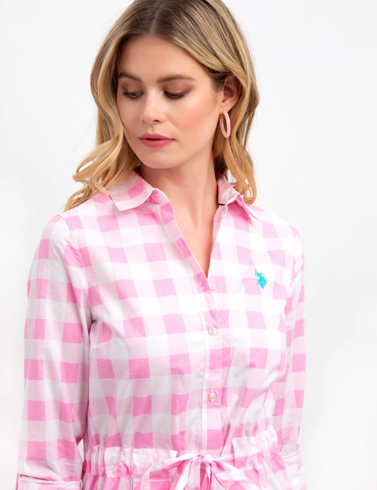 GINGHAM POPLIN DRESS - Image 5