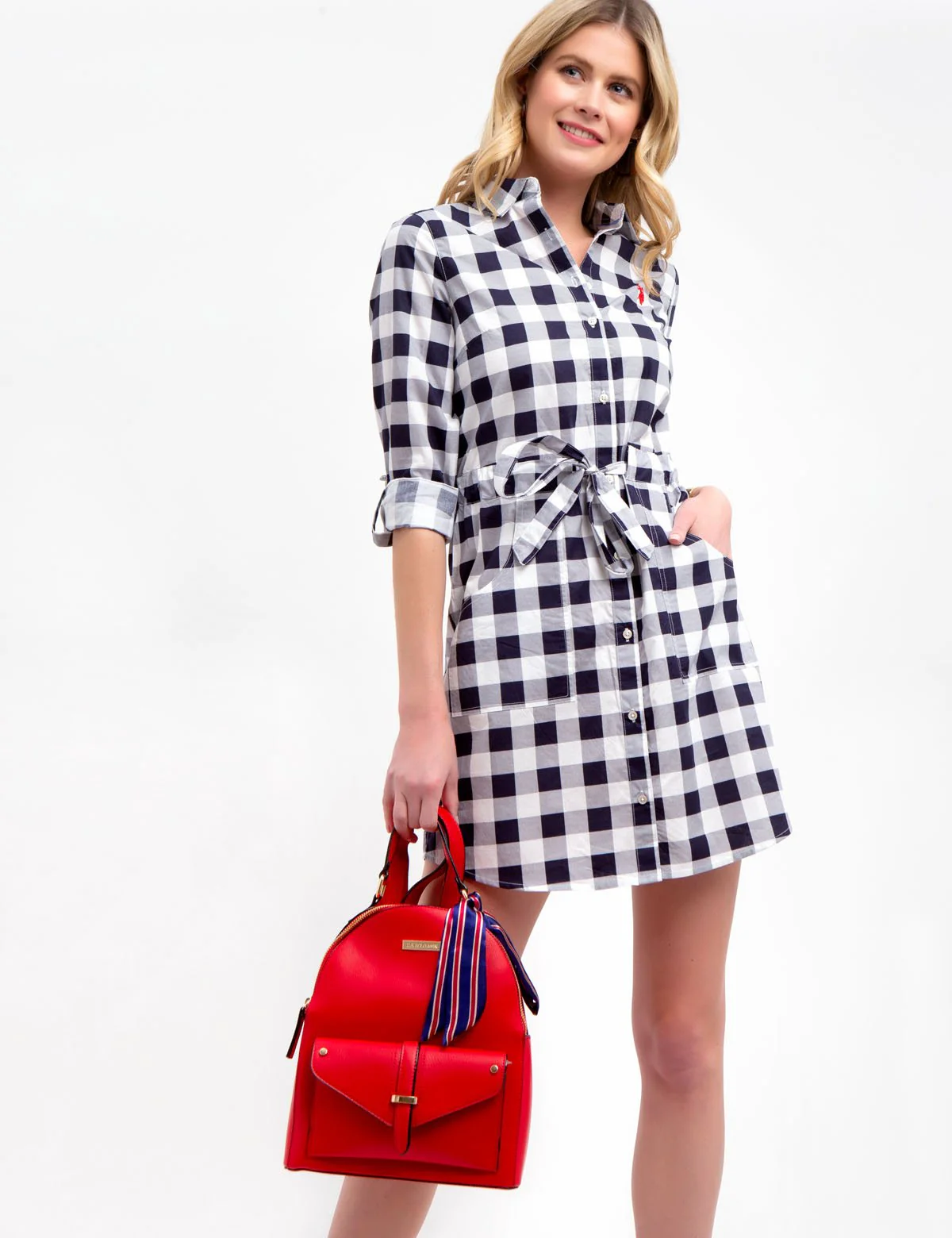 GINGHAM POPLIN DRESS - Image 6