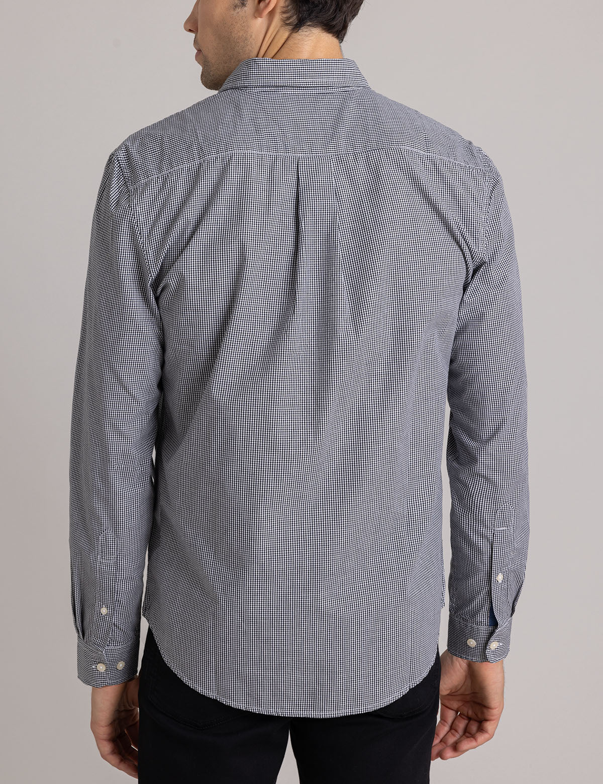 GINGHAM POPLIN LONG SLEEVE SHIRT - Image 5