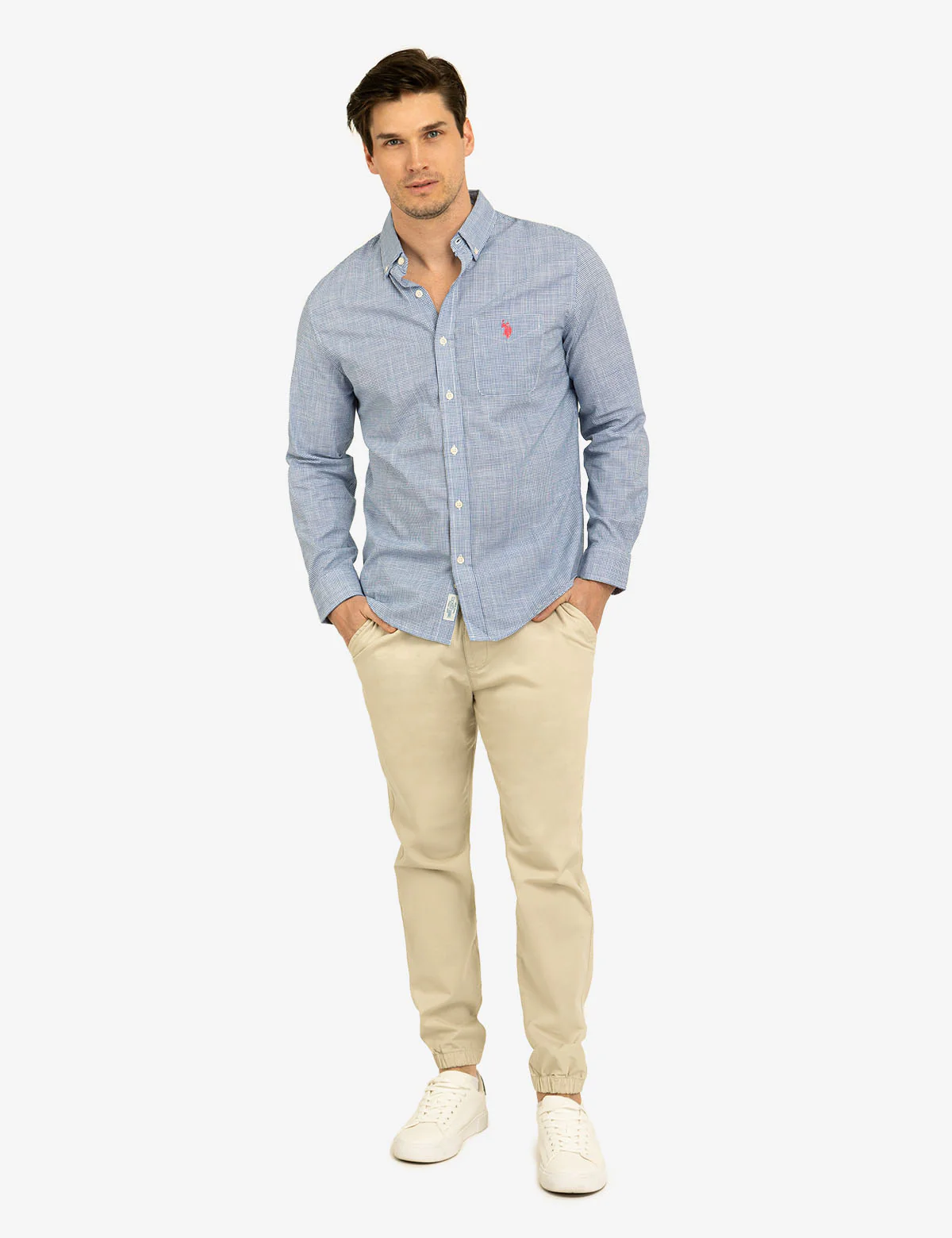 GINGHAM SLUB POPLIN LONG SLEEVE SHIRT - Image 2