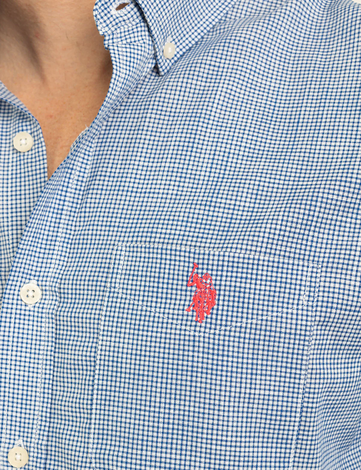GINGHAM SLUB POPLIN LONG SLEEVE SHIRT - Image 3