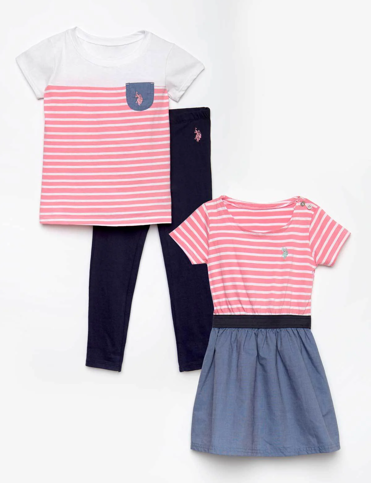 GIRLS 3 PIECE SET - DRESS, TEE & LEGGINGS - Image 2