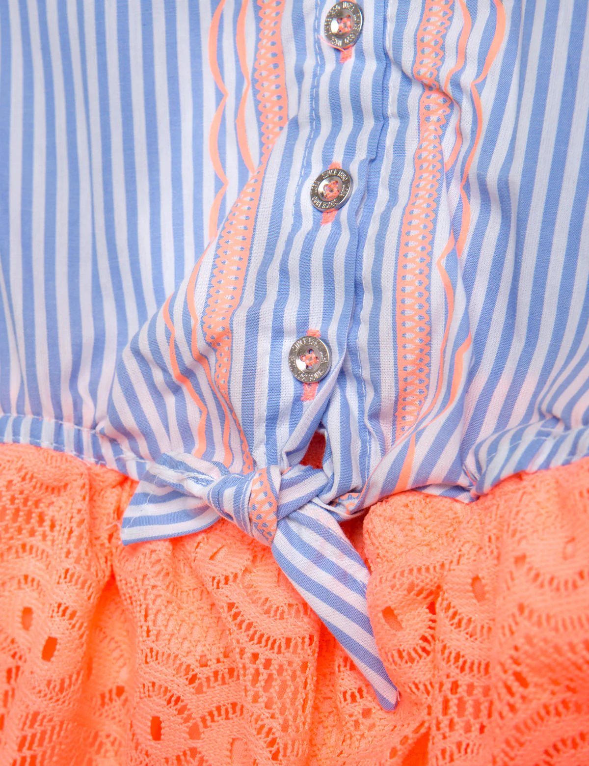 GIRLS DRESS WITH STRIPES AND LACE - Image 7