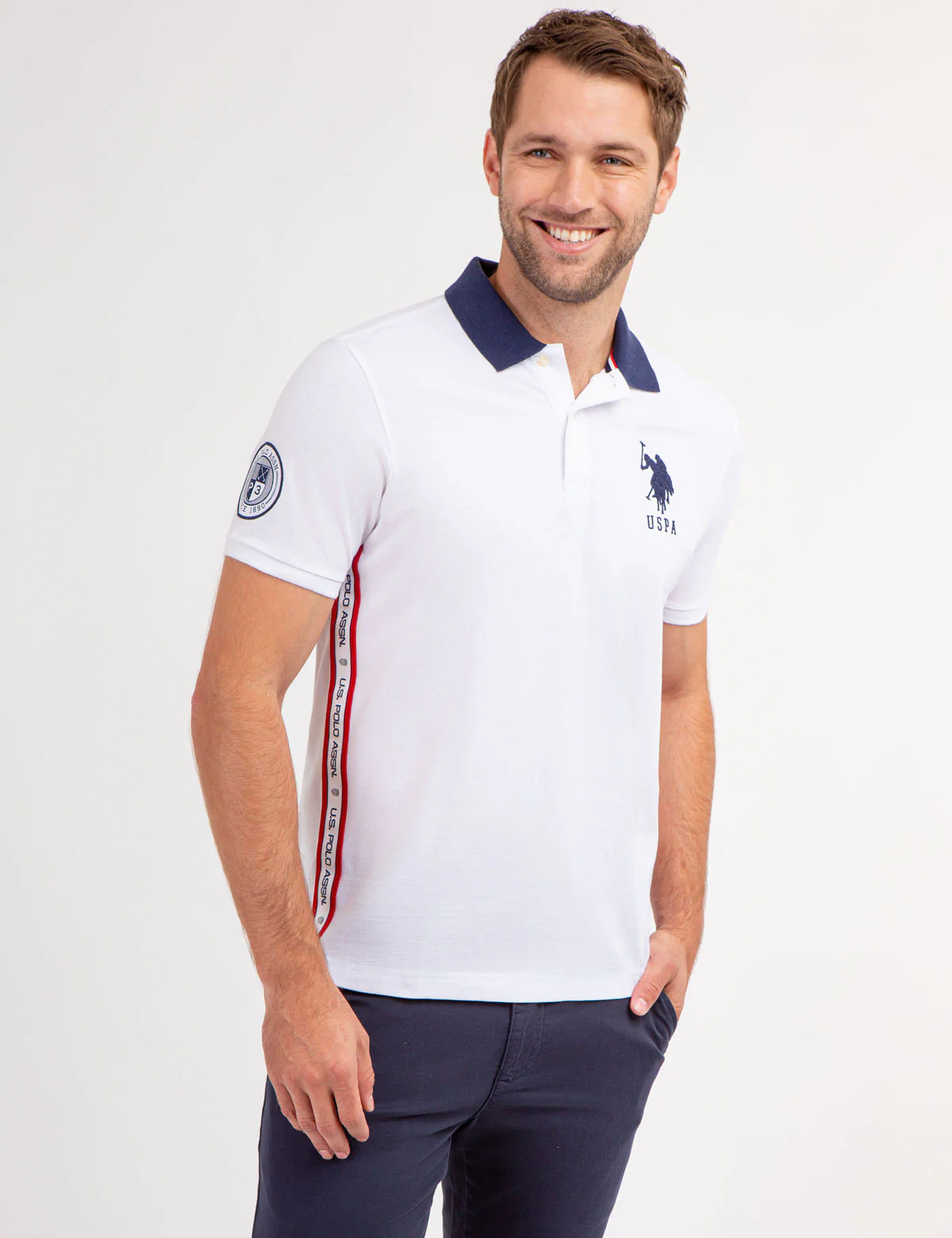 GRAPHIC TRIM PIQUE POLO SHIRT - Image 13