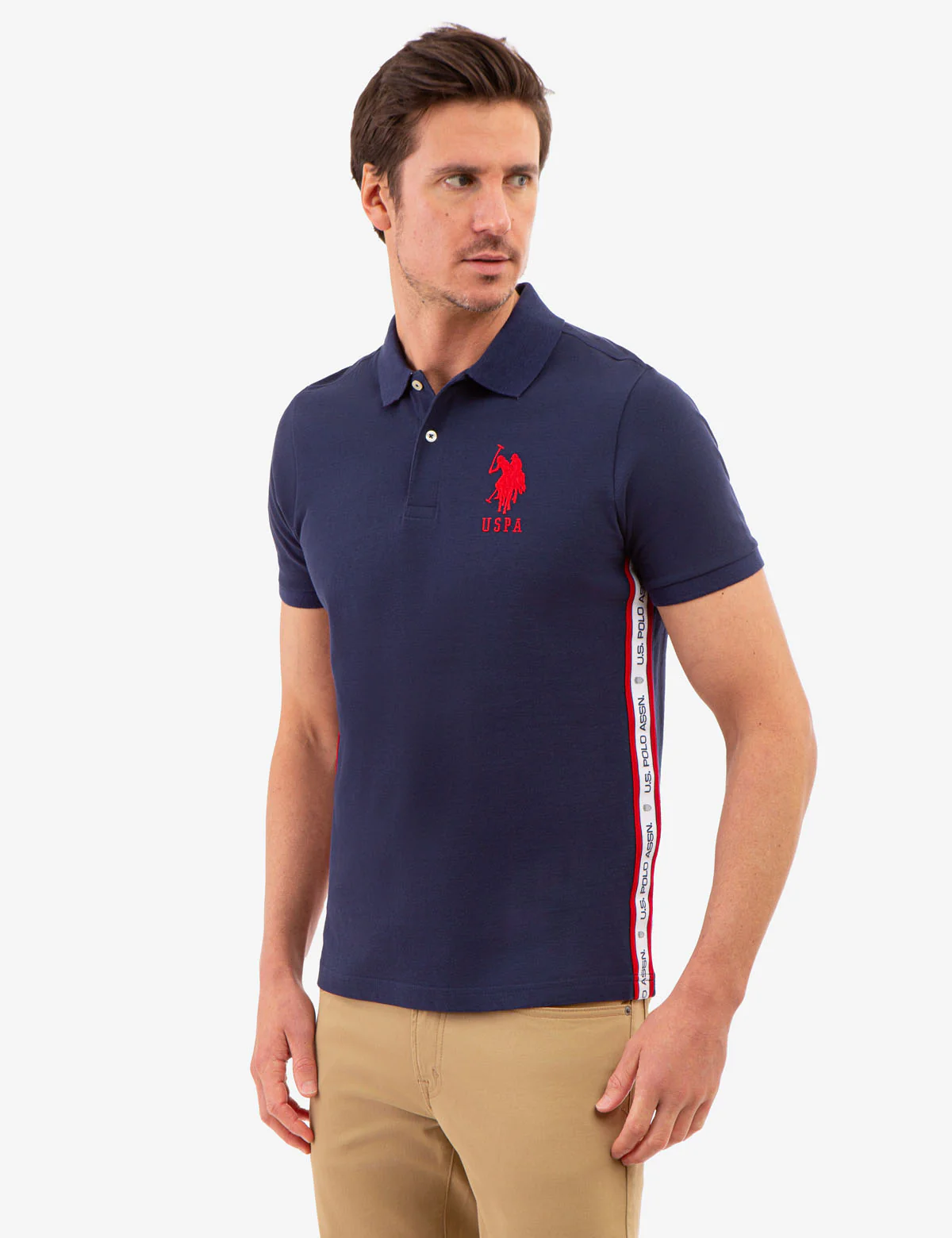 GRAPHIC TRIM PIQUE POLO SHIRT - Image 8