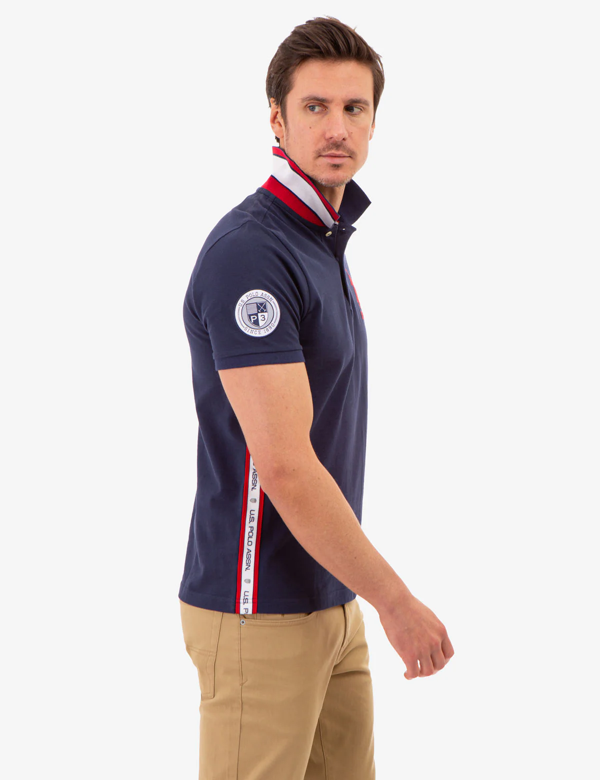 GRAPHIC TRIM PIQUE POLO SHIRT - Image 9