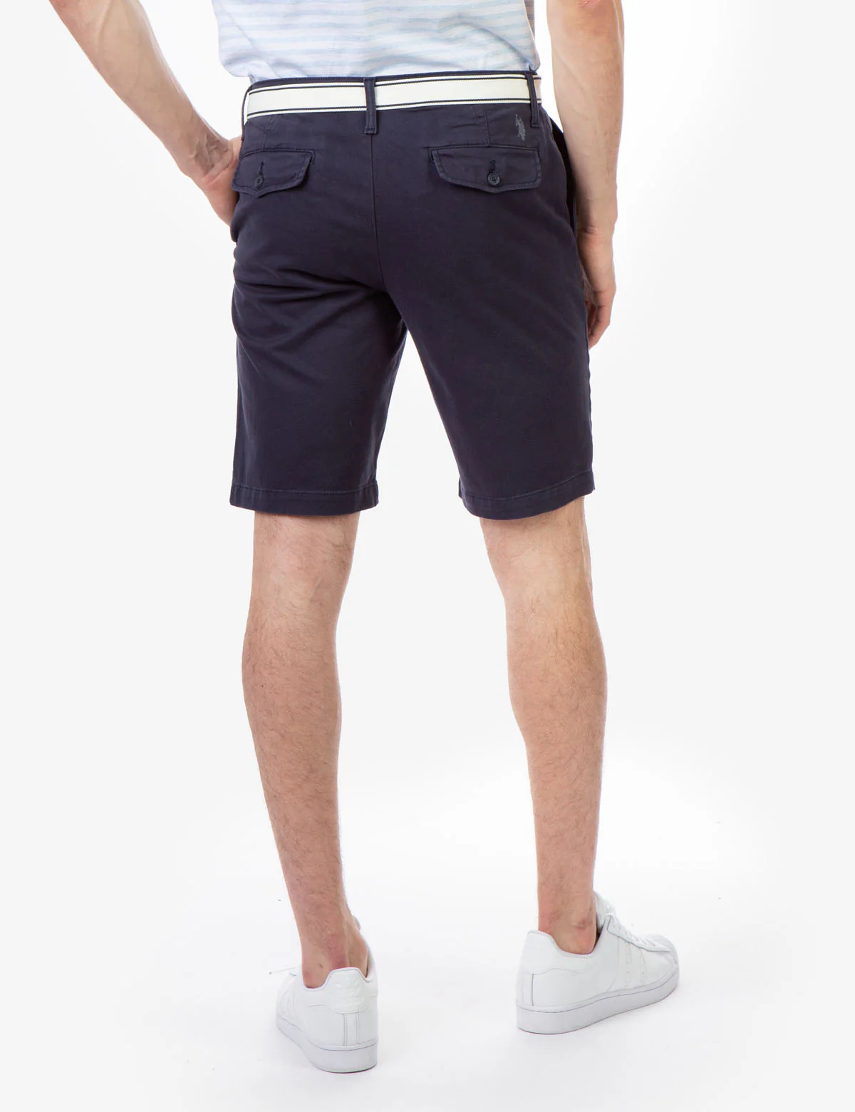 HARTFORD STRETCH TWILL BELTED SHORTS - Image 3