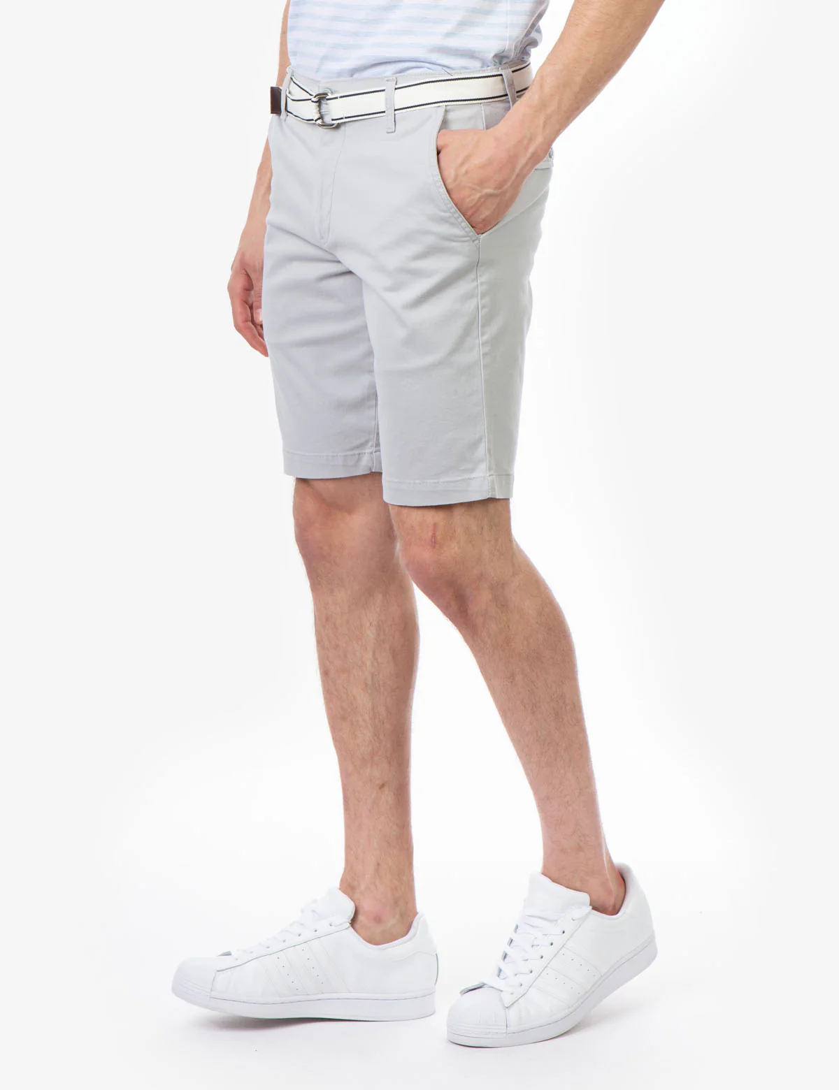 HARTFORD STRETCH TWILL BELTED SHORTS - Image 5
