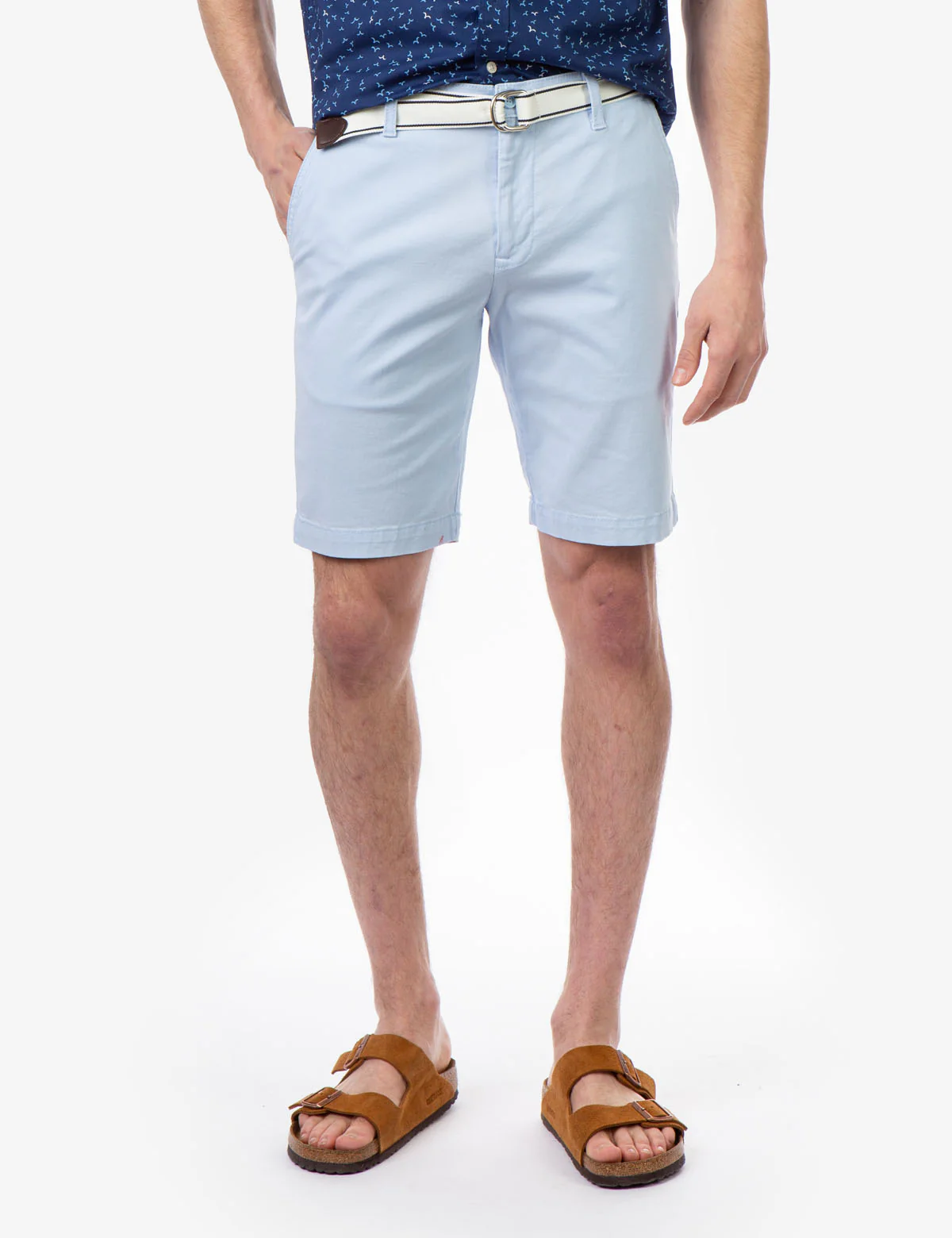 HARTFORD STRETCH TWILL BELTED SHORTS - Image 7