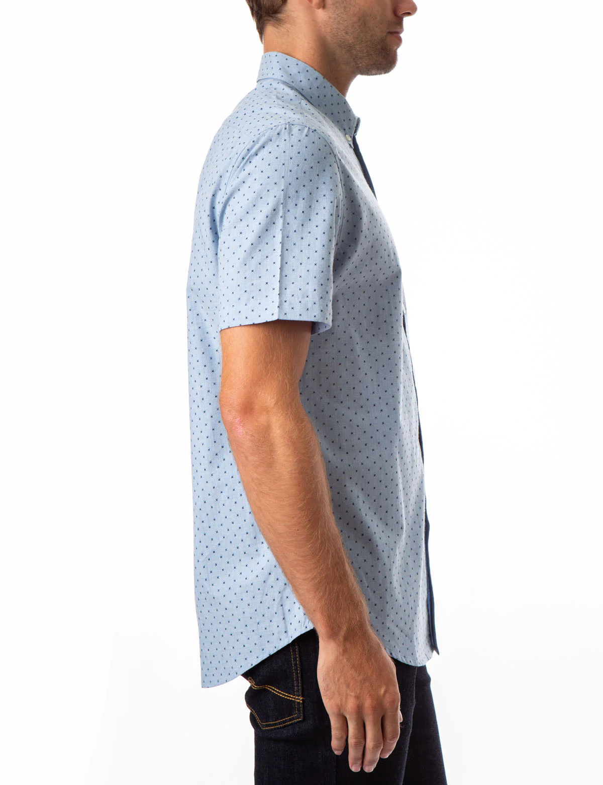 HEATHER POPLIN DOT SHIRT - Image 3