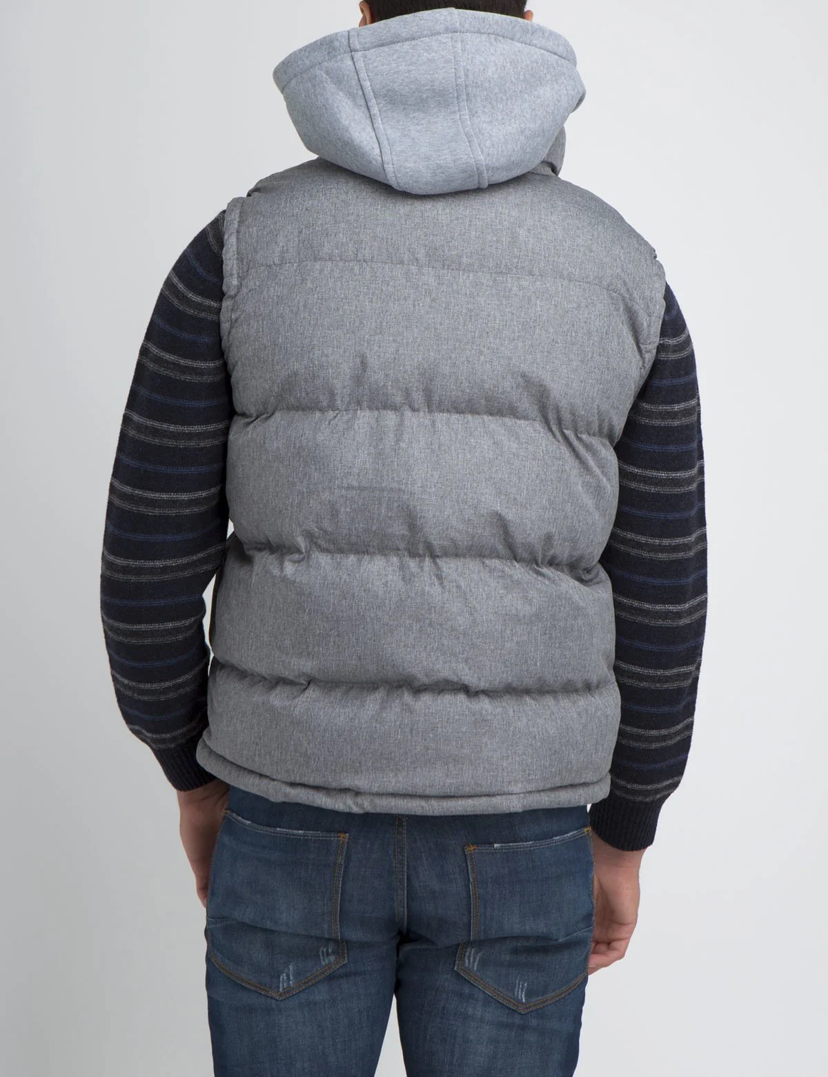 HEATHER VEST WITH FLEECE HOOD - Image 3