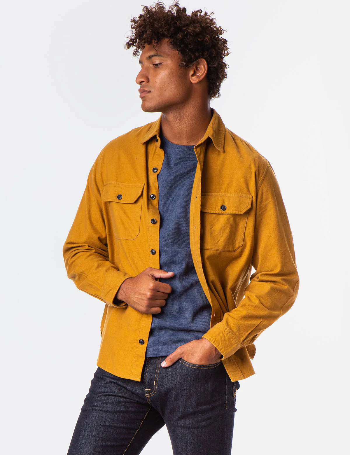 HEAVY BRUSHED CANVAS OVERSHIRT - Image 6
