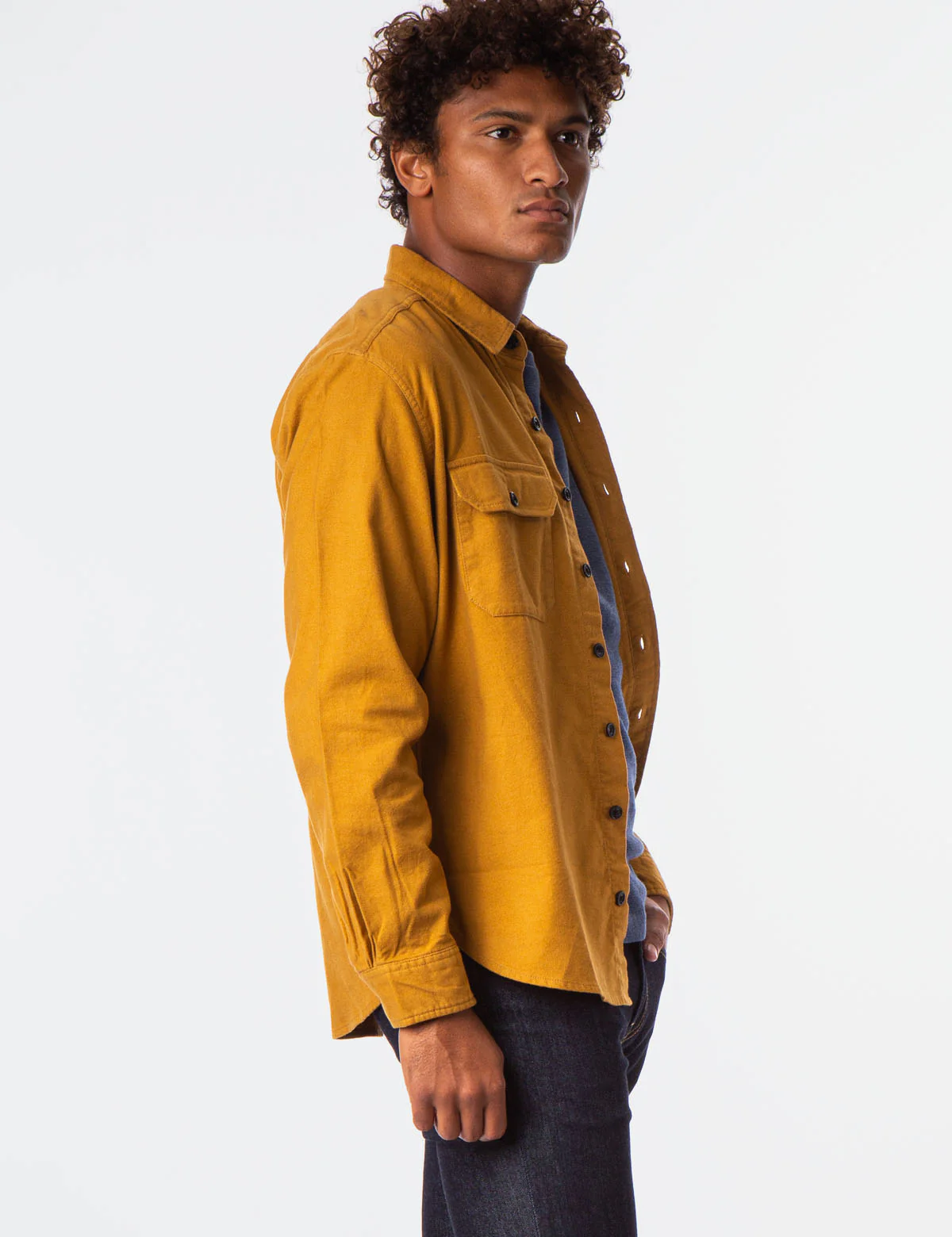 HEAVY BRUSHED CANVAS OVERSHIRT - Image 8