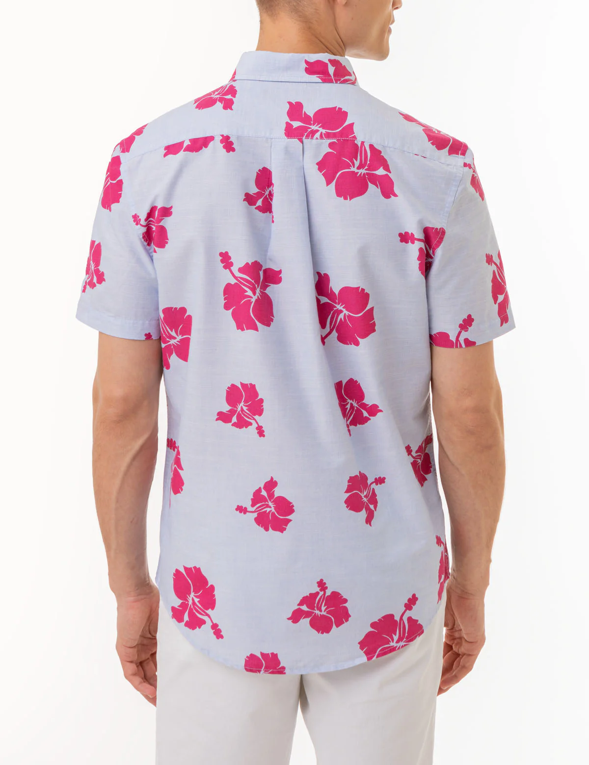 HIBISCUS SHORT SLEEVE WOVEN SHIRT WITH POCKET - Image 4