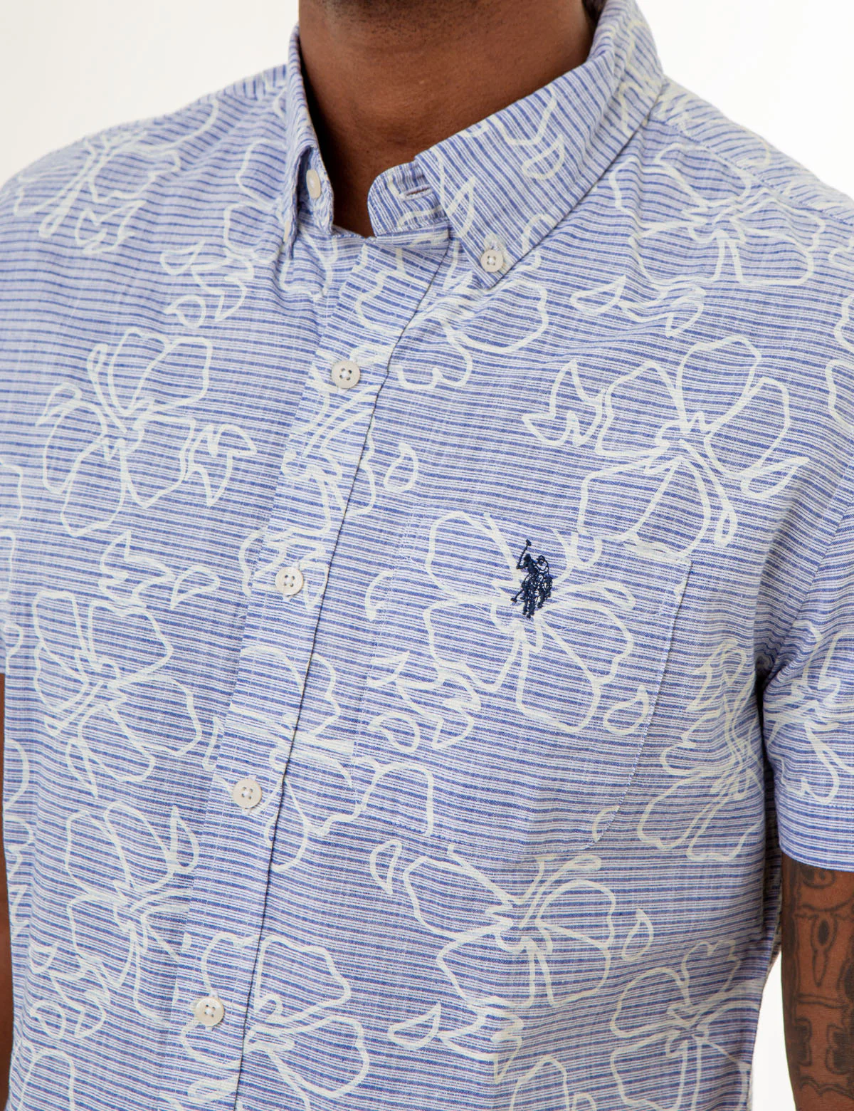 HIBISCUS SLUB POPLIN SHIRT WITH POCKET - Image 9