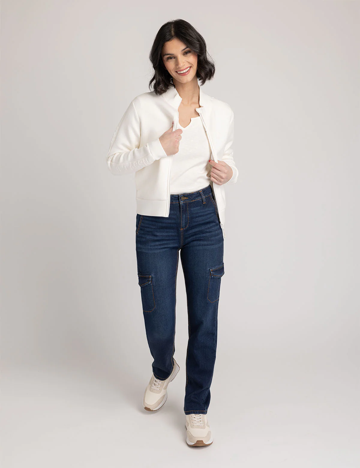 HIGH RISE CARGO JEANS - Image 8