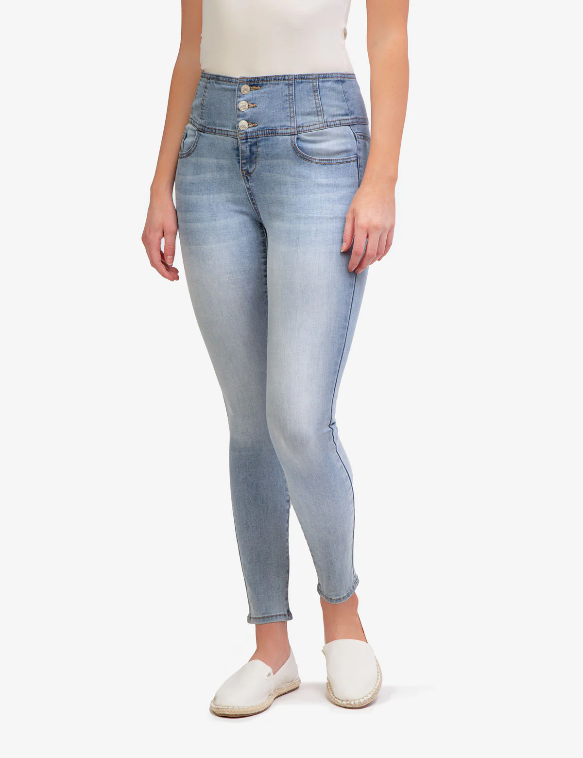 HIGH RISE CORSET SKINNY JEANS - Image 2