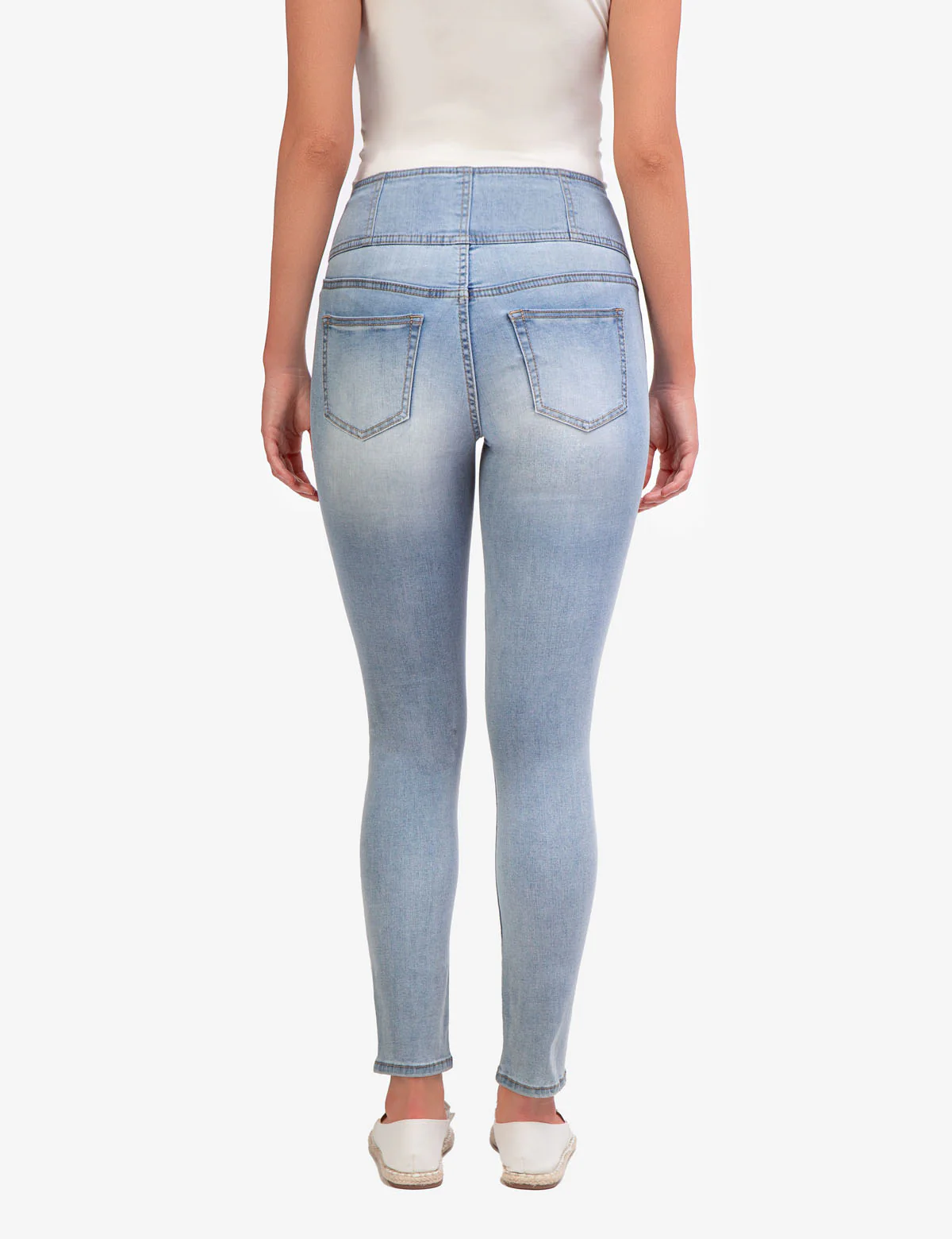 HIGH RISE CORSET SKINNY JEANS - Image 4
