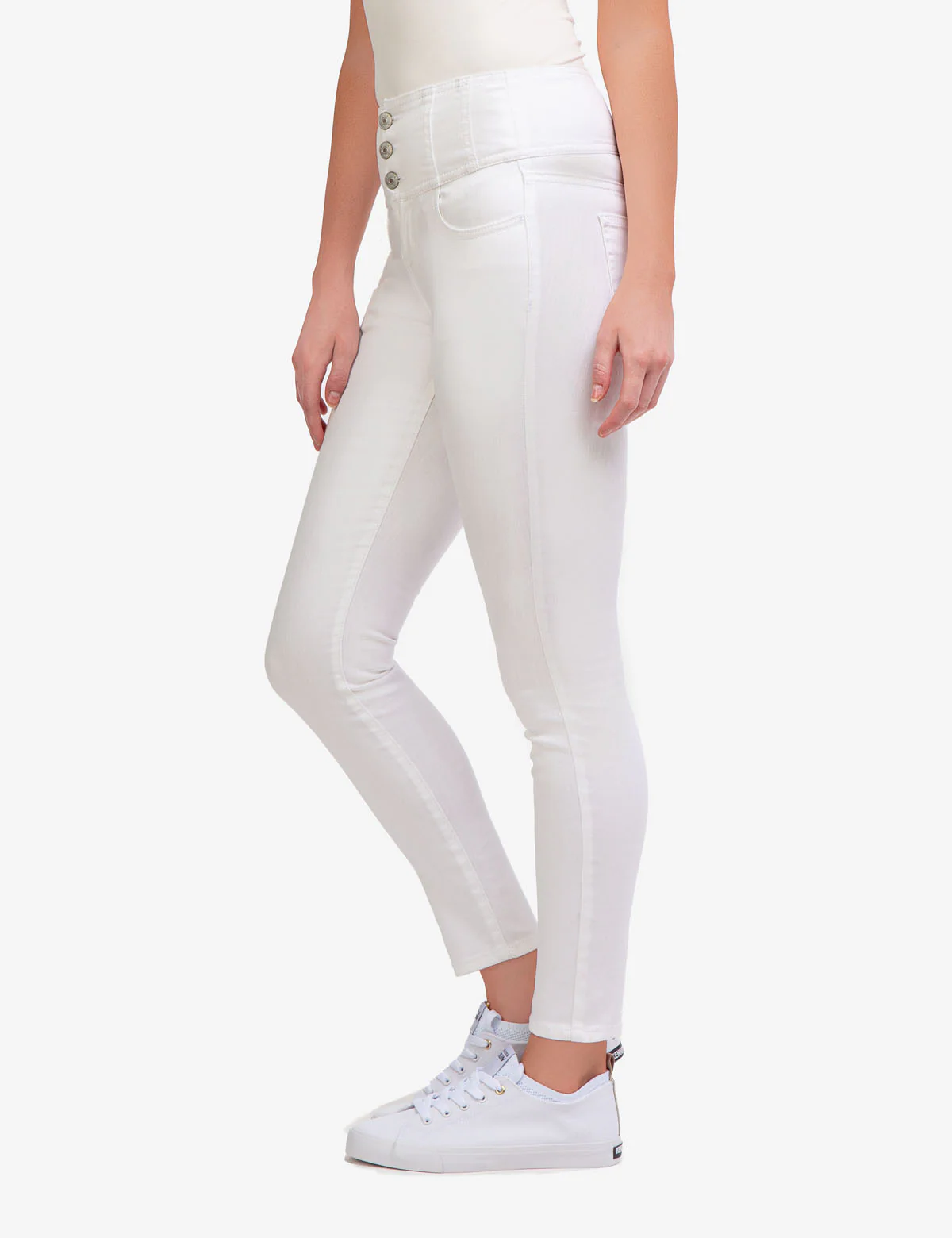 HIGH RISE CORSET SKINNY JEANS - Image 3