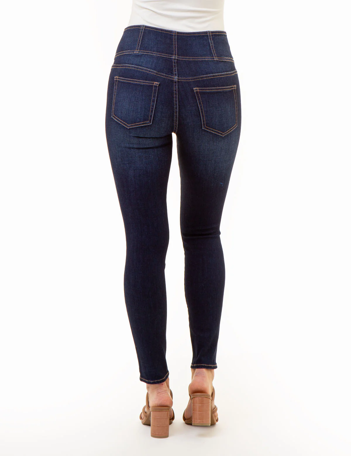 HIGH RISE CORSET SKINNY JEANS - Image 4