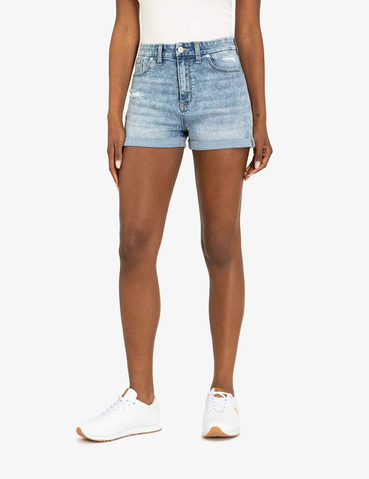 HIGH RISE CURVY CUFF SHORT