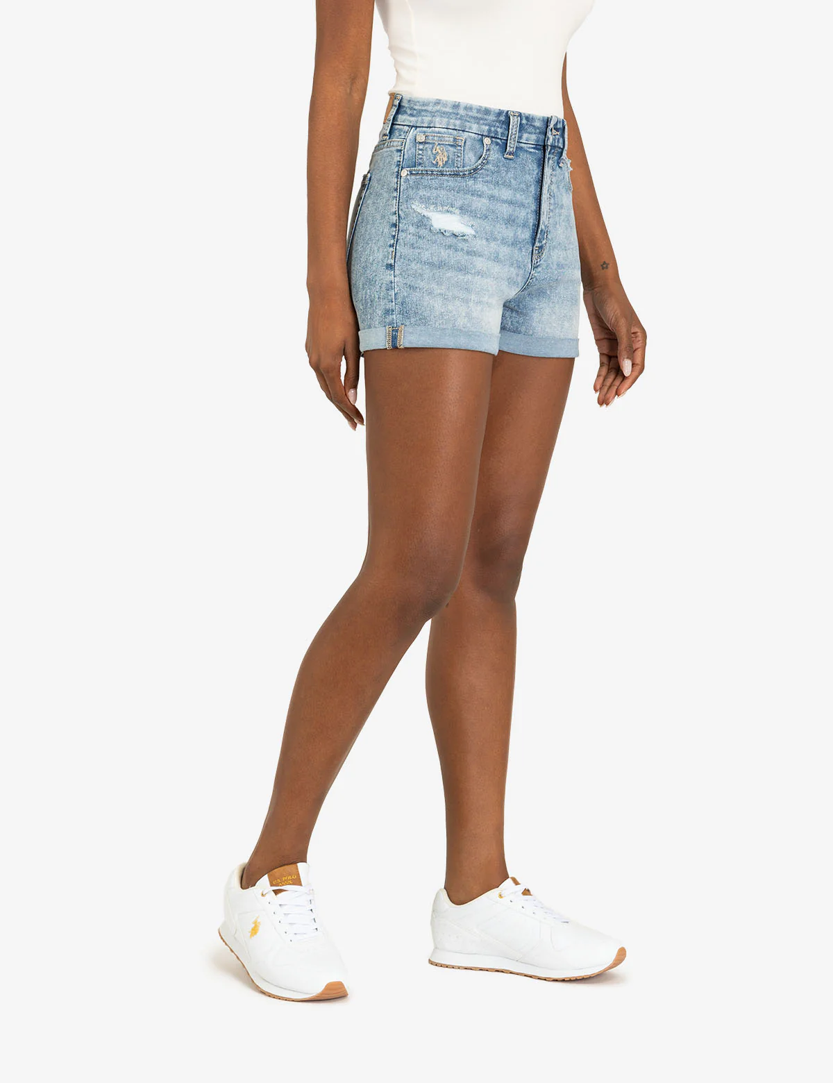 HIGH RISE CURVY CUFF SHORT - Image 3