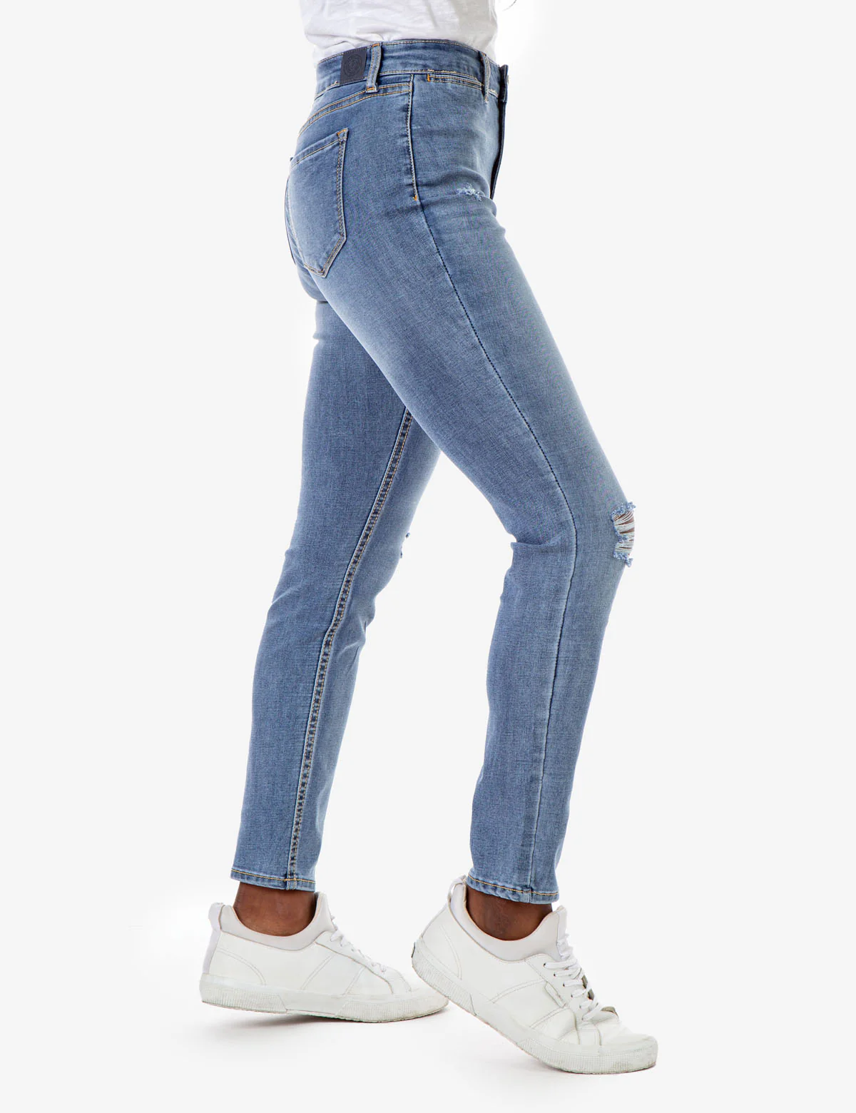 REPREVE® HIGH RISE DESTRUCTED JEANS - Image 7