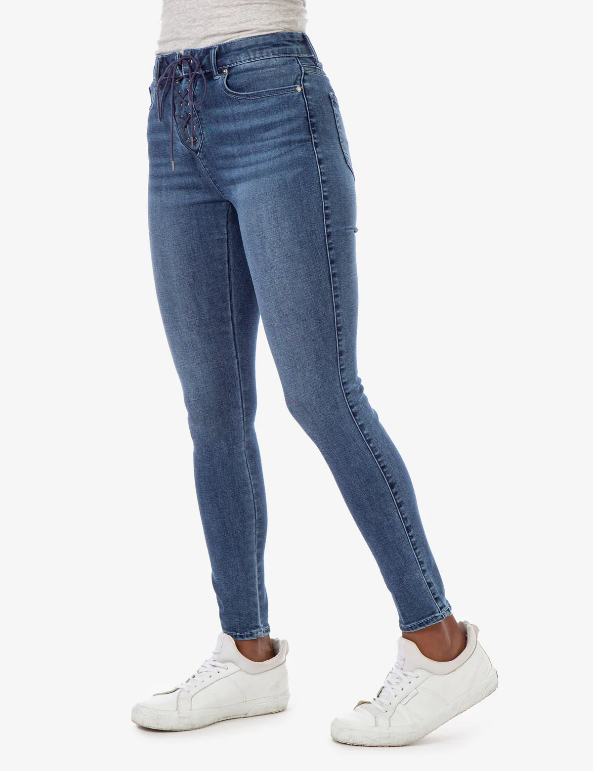 REPREVE® HIGH RISE LACE UP JEANS - Image 2